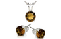 18K White Gold Plated 3 CTW Swarovski Elements Crystal Necklace Earrings Set
