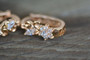 18K Gold White Flower Zircon AAA Designer Brass Earrings