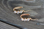 18K Gold Plated 3 Oval White Zircon AAA+ Designer Earrings Hoops Loops