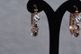 18K Gold Plated 3 Oval White Zircon AAA+ Designer Earrings Hoops Loops