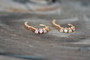 18K Gold White Zircon AAA Designer Brass Earrings