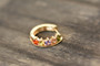 18K Gold Crown Zircon AAA Designer Brass Earrings