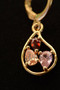 18K Gold Multicolor Teardrop Zircon AAA Designer Women Brass Set 