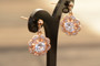 18K Gold White Flower Zircon AAA Designer Women Brass Set 