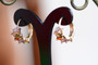 18K Gold Rainbow Zircon AAA Designer Brass Earrings