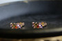 18K Gold Rainbow Zircon AAA Designer Brass Earrings