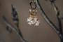 18K Gold Four Leaf Zircon AAA Designer Dangle Brass Earrings