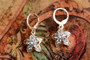 18K Gold Starfish Zircon AAA Designer Dangle Brass Earrings