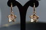 18K Gold Starfish Zircon AAA Designer Dangle Brass Earrings