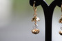 18K Gold Eggshell Zircon AAA Designer Dangle Brass Earrings