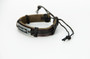 AamiraA Jesus Christian Religious Prayer Cross shape Genuine Leather Bracelets