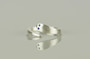 925 Sterling Silver Cute Snake Blue Cubic Zirconia eyes Resizable Ring