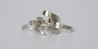925 Sterling Silver Cute Snake Blue Cubic Zirconia eyes Resizable Ring
