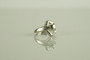 925 Sterling Silver Blue Crystal Rhinestone Cute Cat Resizable Ring