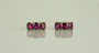 925 Sterling Silver Red Ruby Brass Earrings