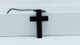 Stainless Steel Black Vintage Cross Pendant Unisex Necklace Chain Cord