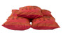 Exotic Kantha Embroidery Elephant Red Cushion Covers Decorative Pillow Case