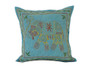 Exotic Kantha Embroidery Elephant Blue Cushion Covers Decorative Pillow Case