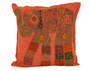 Kantha Patchwork Elephant Orange Cushion Covers Decorative Pillow Case
