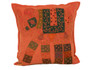 Kantha Patchwork Elephant Orange Cushion Covers Decorative Pillow Case