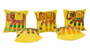 Kantha Patchwork Elephant Yellow Cushion Covers Decorative Pillow Case