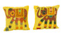 Kantha Patchwork Elephant Yellow Cushion Covers Decorative Pillow Case