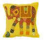 Kantha Patchwork Elephant Yellow Cushion Covers Decorative Pillow Case
