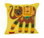 Kantha Patchwork Elephant Yellow Cushion Covers Decorative Pillow Case