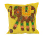 Kantha Patchwork Elephant Yellow Cushion Covers Decorative Pillow Case