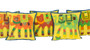 Kantha Patchwork Elephant Yellow Blue Cushion Covers Decorative Pillow Case