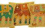 Kantha Patchwork Elephant Mustard Cushion Covers Decorative Pillow Case