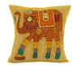 Kantha Patchwork Elephant Mustard Cushion Covers Decorative Pillow Case