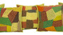Kantha Multicolored Patchwork Green Cushion Covers Decorative Pillow Case
