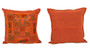 Kantha Embroidered Mirrorwork Brown Cushion Covers Decorative Pillow Case