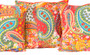 Kantha Embroidered Printed Red Cushion Covers Decorative Pillow Case