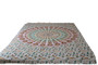 White Psychedelic Mandala Tapestry Bohemian Wall Hanging Throw Dorm Decor
