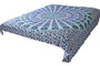 White Blue Psychedelic Mandala Tapestry Bohemian Wall Hanging Throw Dorm Decor