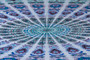 White Blue Psychedelic Mandala Tapestry Bohemian Wall Hanging Throw Dorm Decor