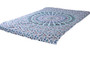 White Blue Psychedelic Mandala Tapestry Bohemian Wall Hanging Throw Dorm Decor