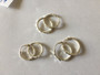 925 Sterling Silver Textured Round Endless Hoop Earrings
