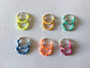 925 Sterling Silver Textured Enamel Colored Round Endless Hoop Earrings