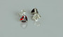 AamiraA 925 Sterling Silver Triangular Red Stud Earrings