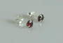 AamiraA 925 Sterling Silver Triangular Red Stud Earrings