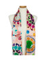 AamiraA Mix Jewel Soft Mulberry Satin Silk Stole Women Long Scarf