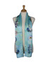 AamiraA Vintage Dishware Soft Mulberry Satin Silk Stole Women Long Scarf 