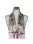 AamiraA Cream Gladiolus Flower Soft Mulberry Satin Silk Stole Women Long Scarf