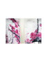 AamiraA Pink Floral Mulberry Satin Silk Stole Women Square Scarf