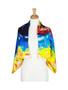 AamiraA Abstract Scenic Mulberry Silk Stole Women Square Scarf