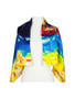 AamiraA Abstract Scenic Mulberry Silk Stole Women Square Scarf