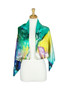 AamiraA Water Color Mulberry Satin Silk Stole Women Square Scarf